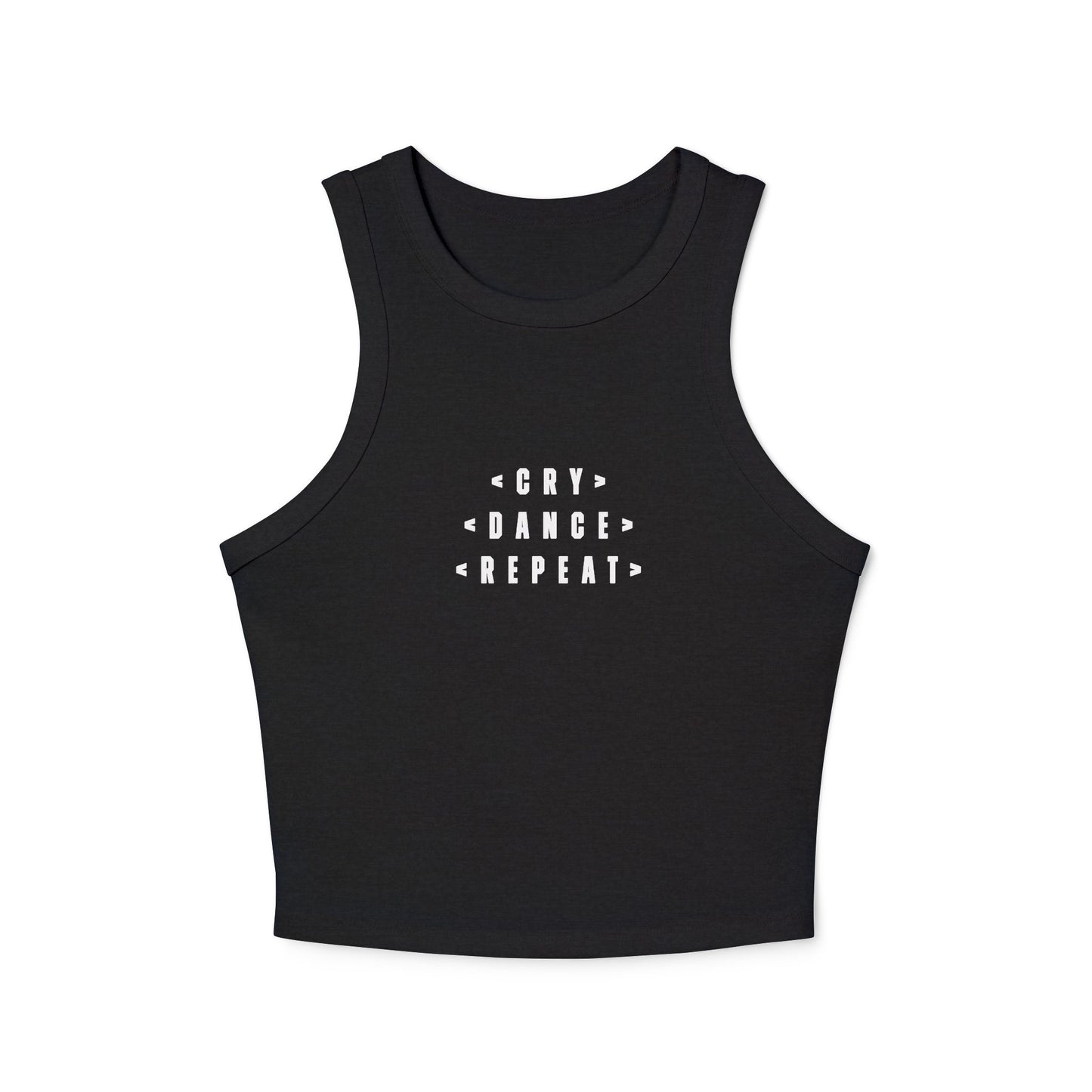 CRY DANCE REPEAT - Women's Racer Black Tank Top