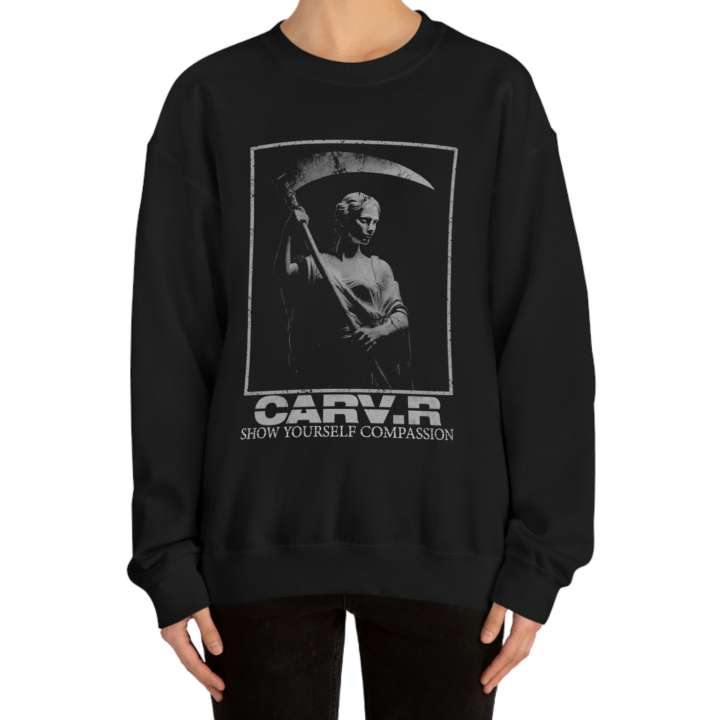 "Scythe Queen" - Black Unisex Heavy Blend™ Crewneck Sweatshirt