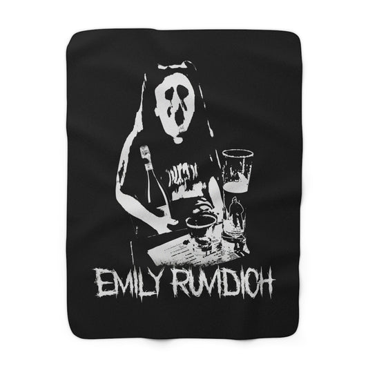 EMILY RUVIDICH - "PROSECCO TERROR" Sherpa Fleece Blanket