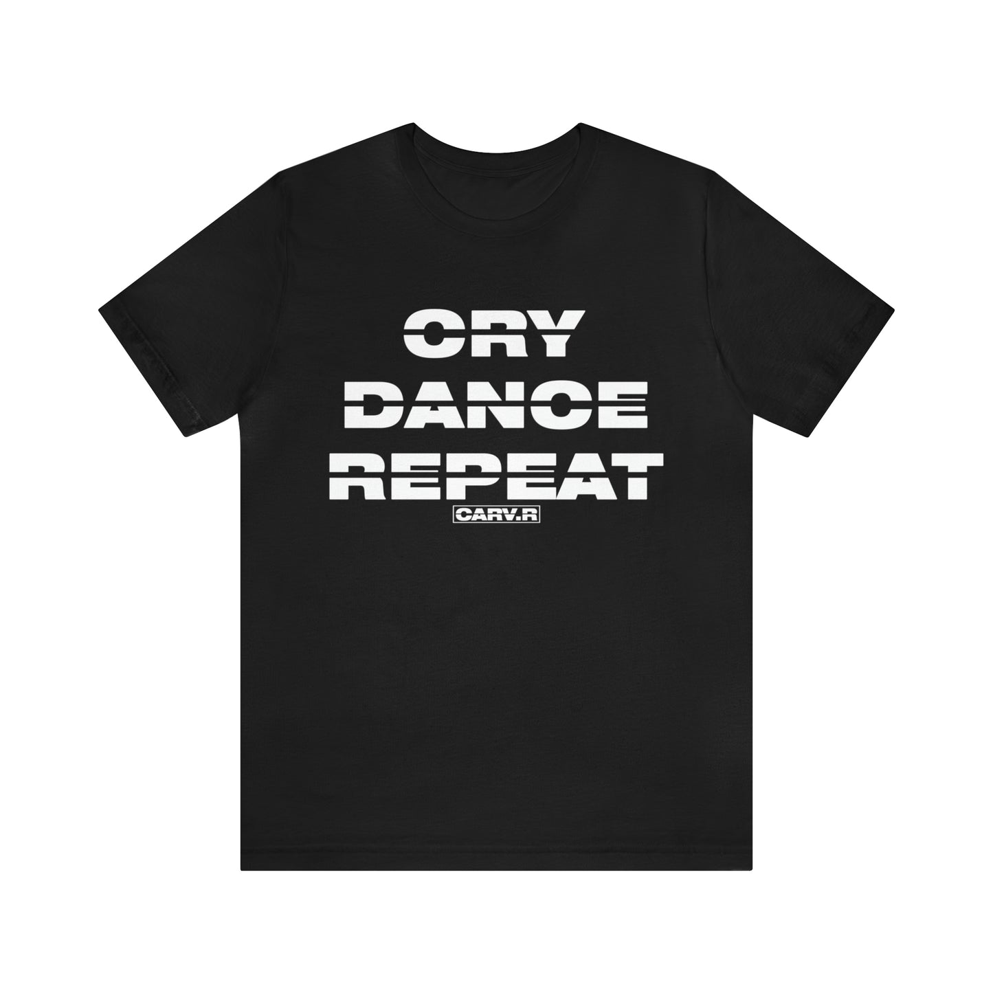 "Cry Dance Repeat" Black, White, Pink & Red T-Shirt
